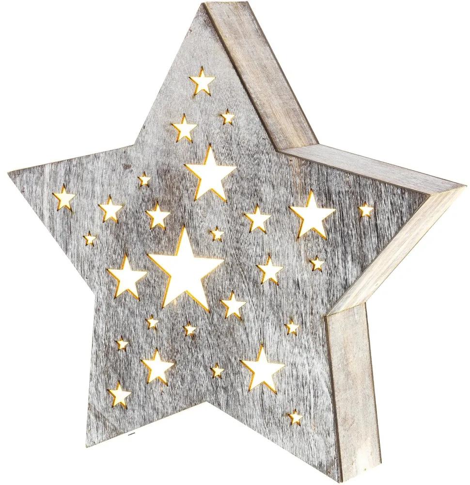 Retlux RXL 347 karácsonyi dekoráció, perforált világító csillag, kicsi, meleg fehér