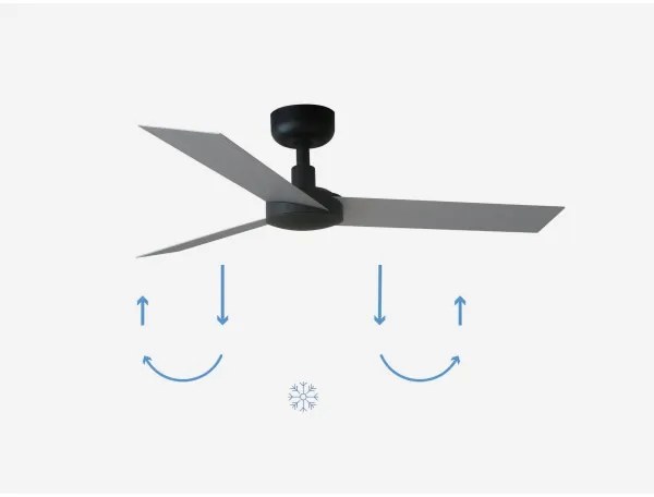 FARO 34287 - Mennyezeti ventilátor CRUISER XL fekete átm. 160 cm + távirányítás