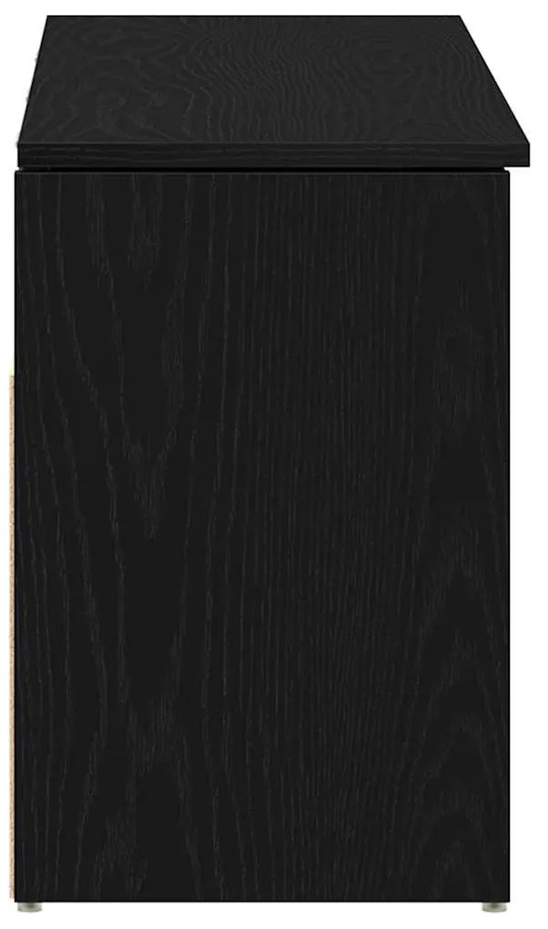 fekete szerelt fa cipőpolc 102x30,5x45 cm