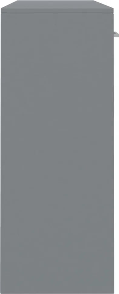 szürke szerelt fa tálalószekrény 110 x 30 x 75 cm
