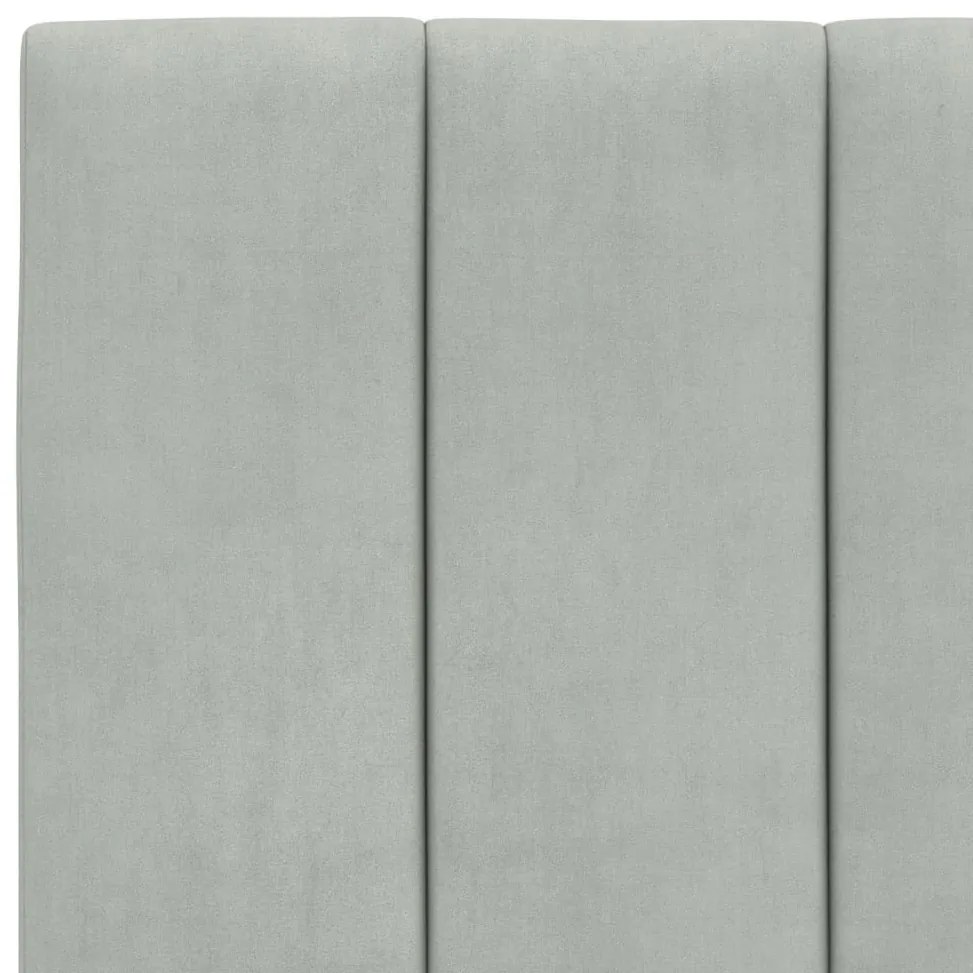 világosszürke bársony fejtámla párna Hanko 90 cm