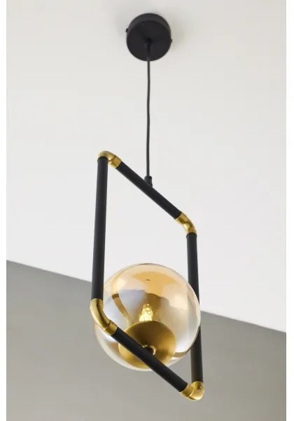 Jupiter 2024 - Csillár zsinóron ZAFRA 1xG9/10W/230V fekete/arany/bézs