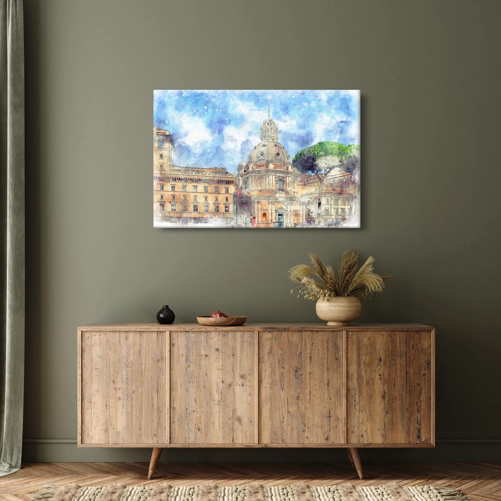 Kép - Santa Maria di Loreto temploma, Róma, Olaszország (90x60 cm)