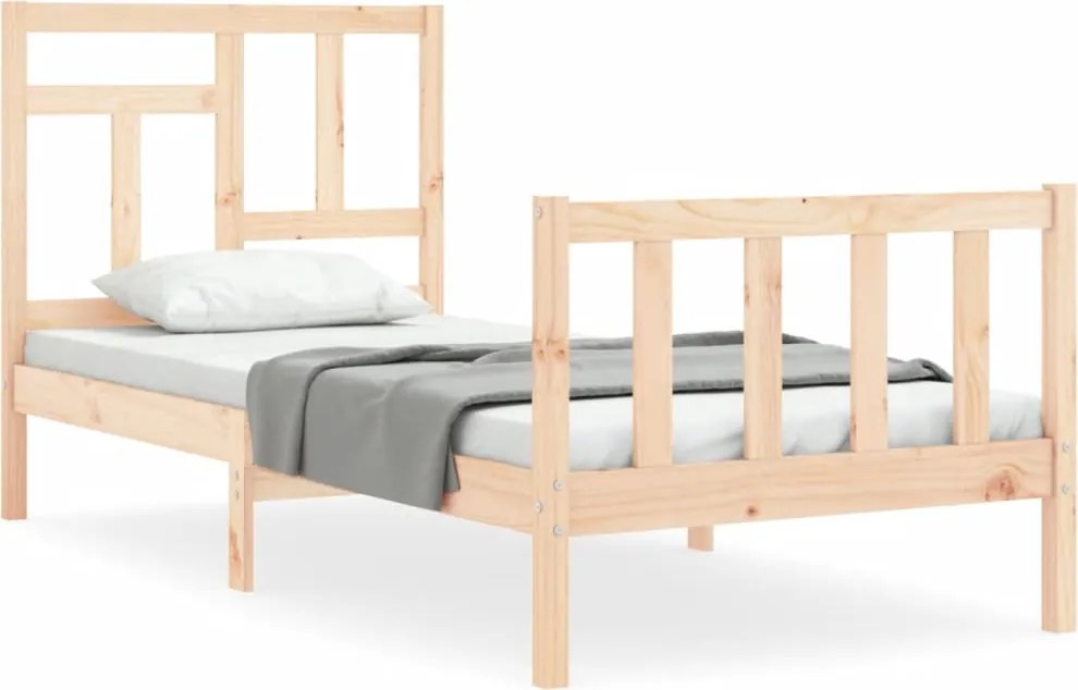 vidaXL tömör fenyőfa ágy matrac nélkül 90 x 200 cm