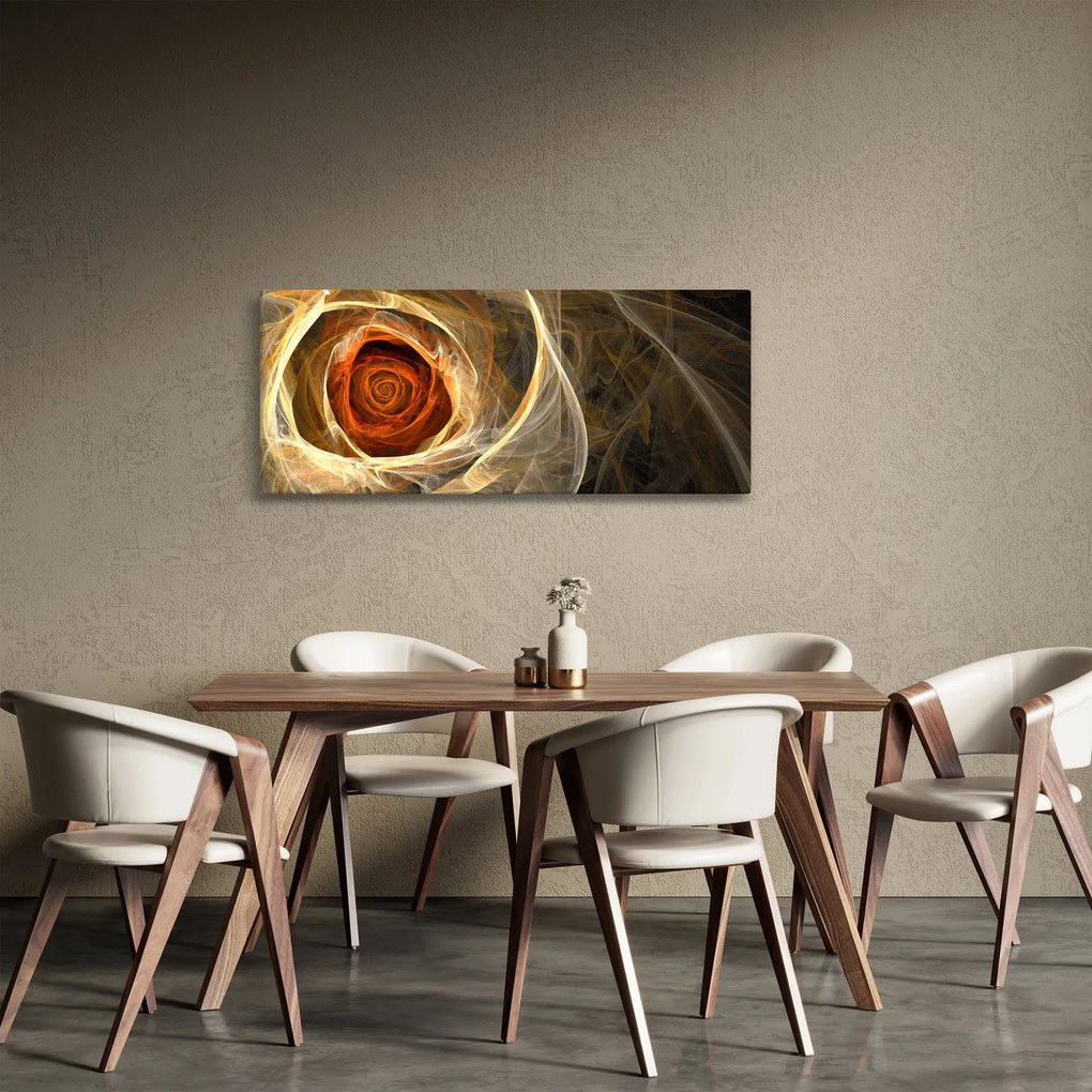 Kép - Absztrakt rózsák tüzes színekben (120x50 cm)