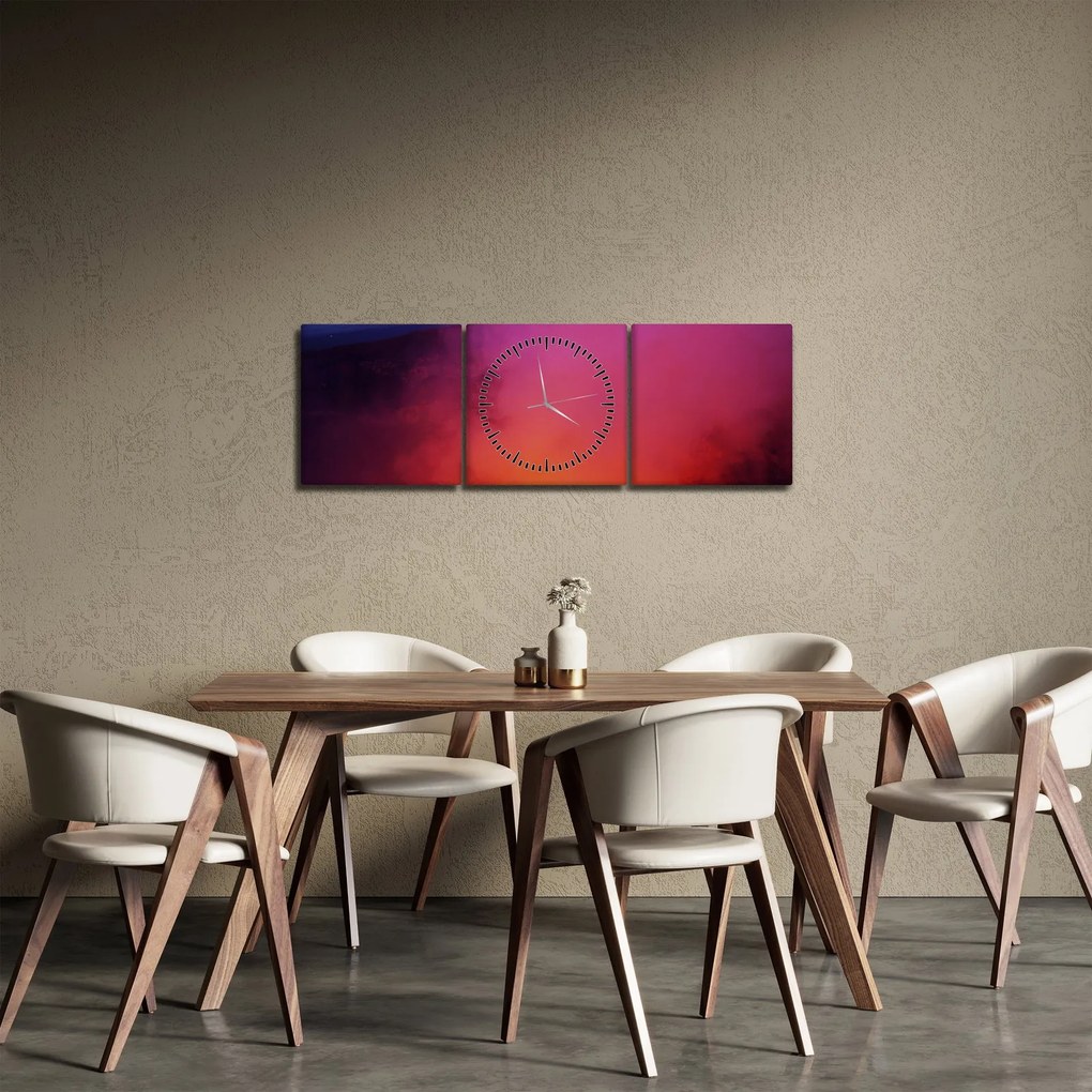 Kép - tűzhányó (órával) (90x30 cm)