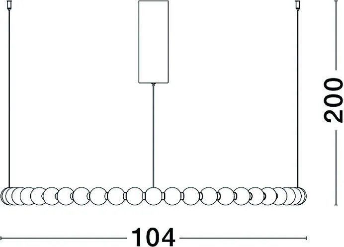 NOVALUCE 9695232 PERLA Modern Led Függesztett Lámpa LED IP20