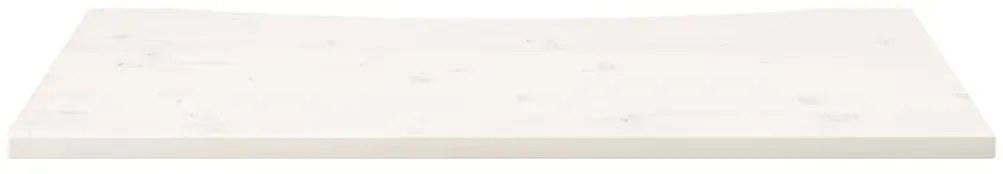 fehér tömör fenyőfa asztallap 110 x 60 x 2,5 cm