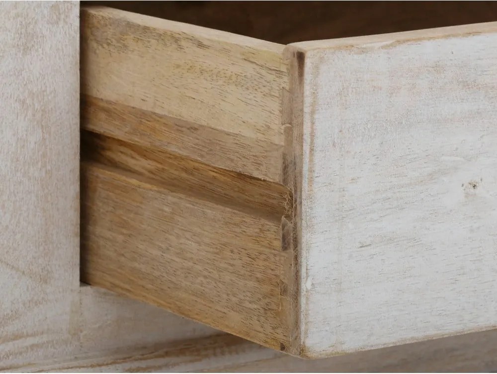 Fehér mangófa ruhásszekrény 100x175 cm Rana – Støraa