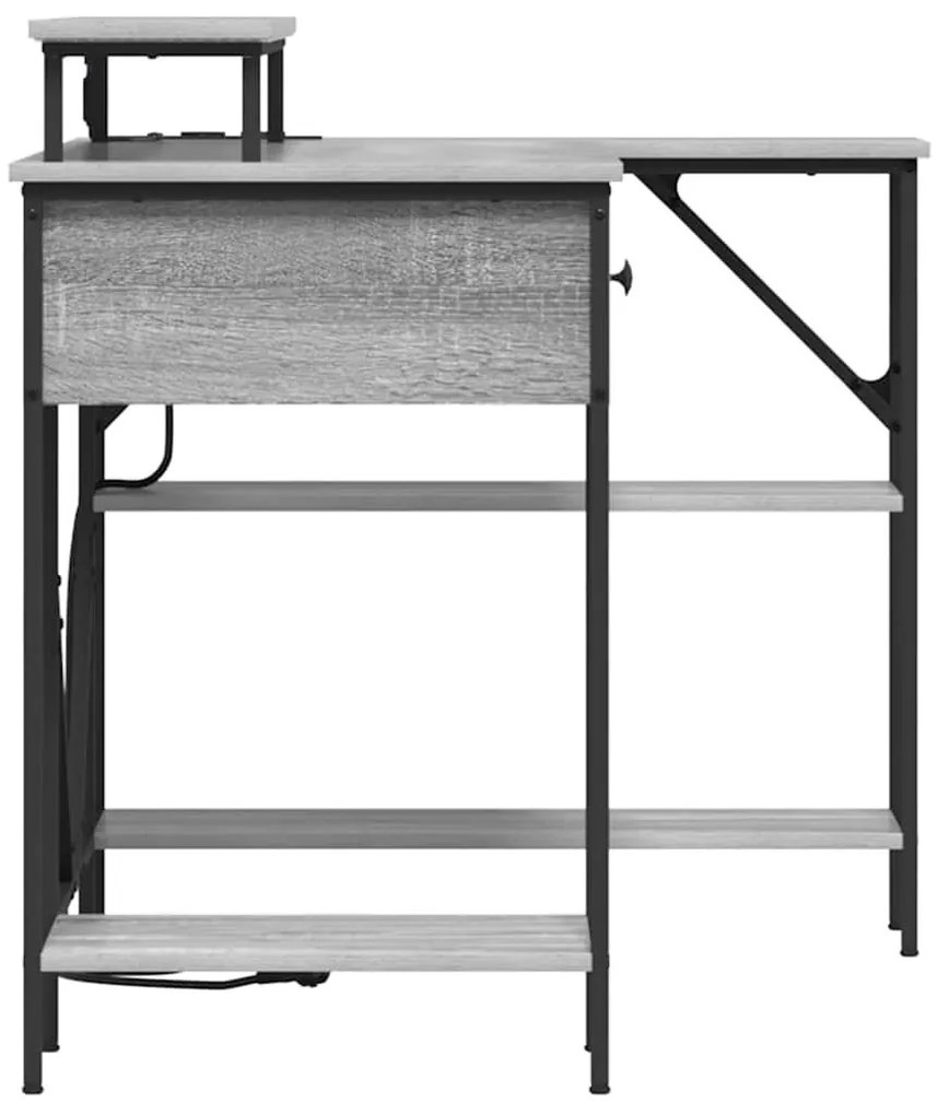 Asztal fiókkal Szürke sonoma 120 x 79 x 86.5 cm Faanyag