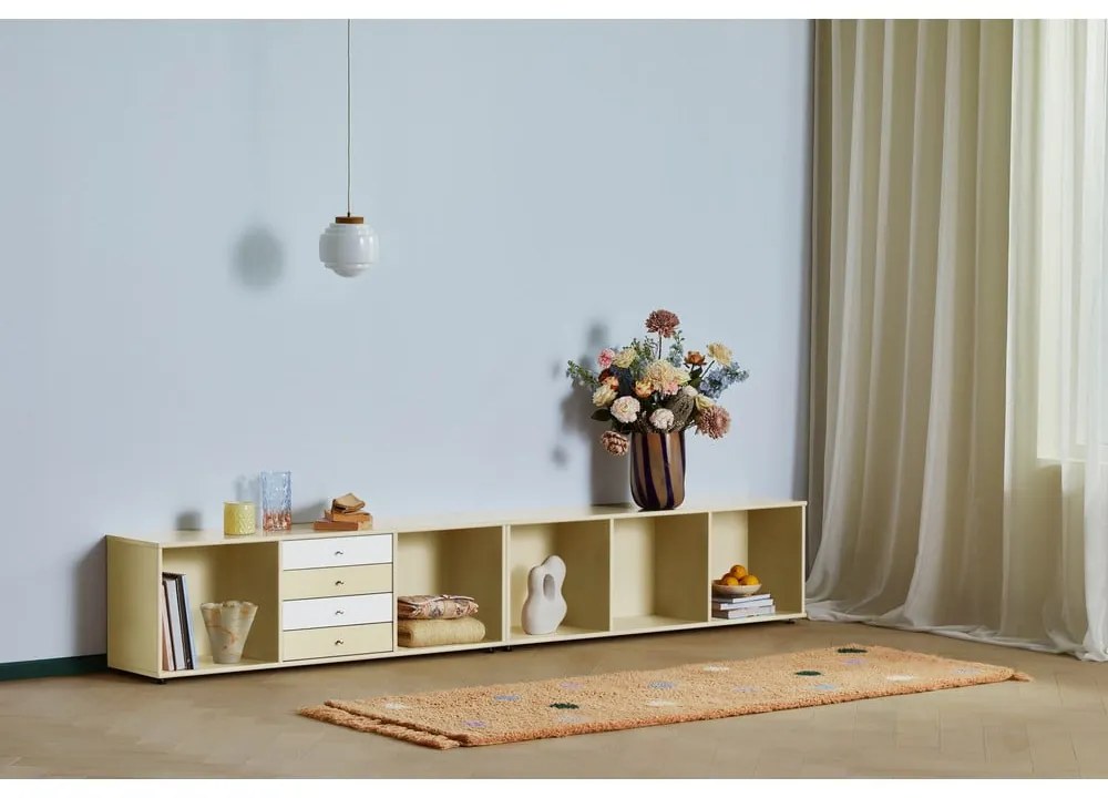 Világossárga alacsony komód 267x61 cm Mistral – Hammel Furniture