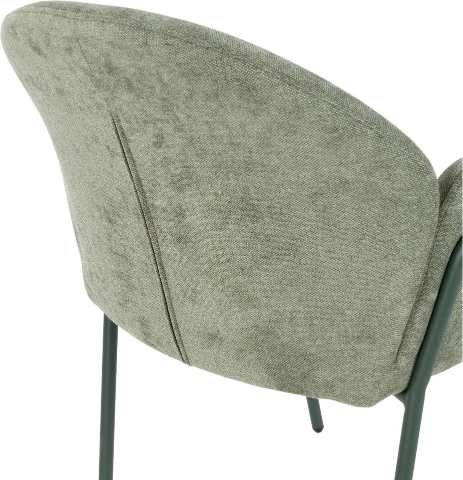 Zöld kárpitozott étkezőfotel szett 2 db-os Aslin – MOME