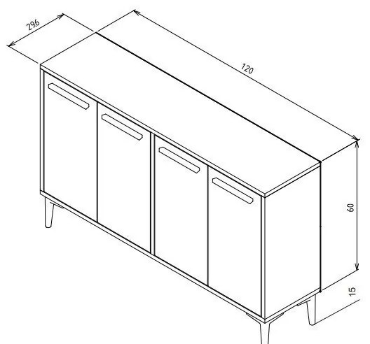 Stria Anthracite szekrény