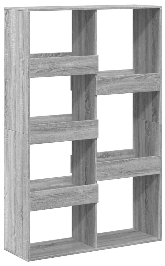 szürke sonoma színű szerelt fa könyvespolc 100 x 33 x 155,5 cm