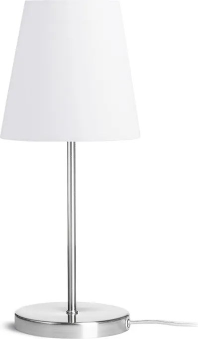 RENDL NYC/CONNY 15/15 asztali lámpa Polycotton fehér/nikkel 230V LED E27 11W