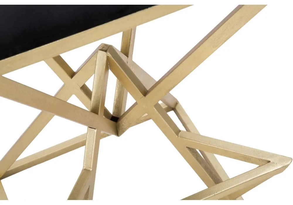 Fekete-aranyszínű kárpitozott bárszék (ülésmagasság 75 cm) Piramid – Mauro Ferretti