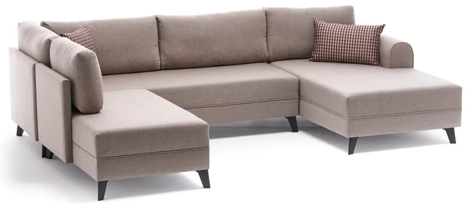 Bézs sarokkanapé (U alakú) Belen – Balcab Home
