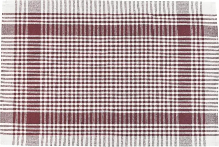 EMI bordó kockás konyharuha szett 3 db