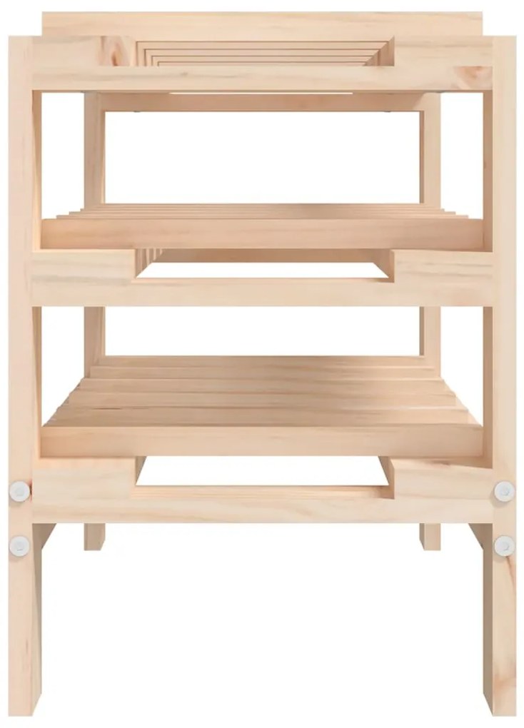 Tömör fenyőfa bortartó állvány 61,5 x 30 x 42 cm