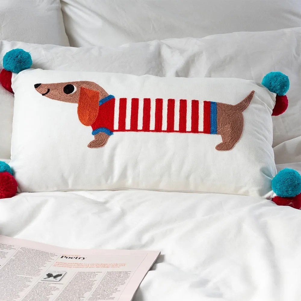 Pamutkeverék gyerek párna 50x33 cm Sausage Dog – Rex London