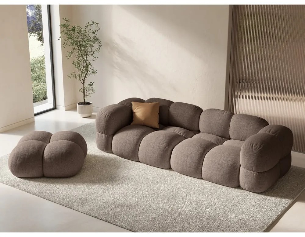 Barna kanapé 250 cm Loretto – Cosmopolitan Design