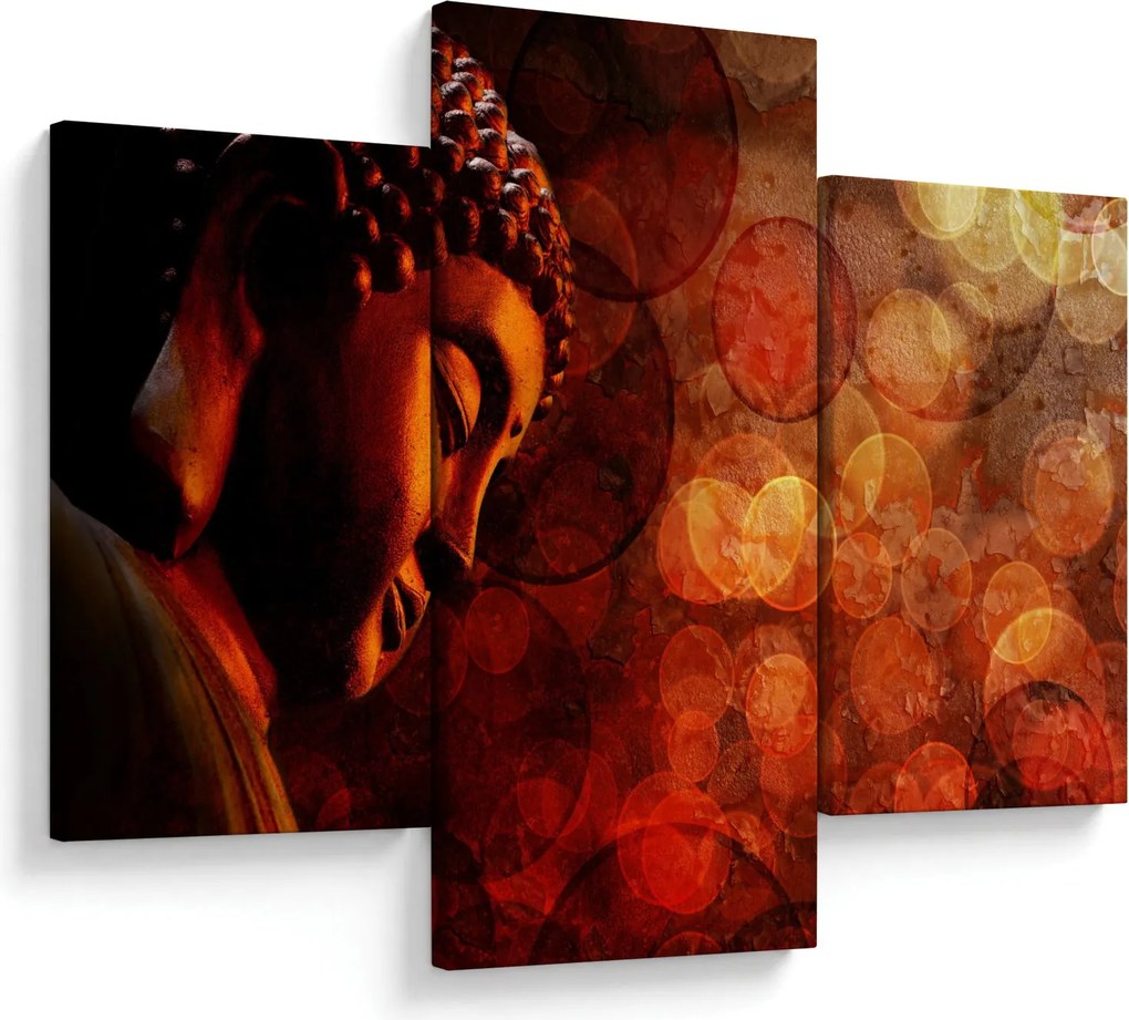 Kép - Buddha piros tónusokkal (90x60 cm)
