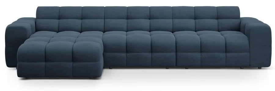 Sötétkék sarokkanapé (bal oldali-heverő résszel) Kendal – Micadoni