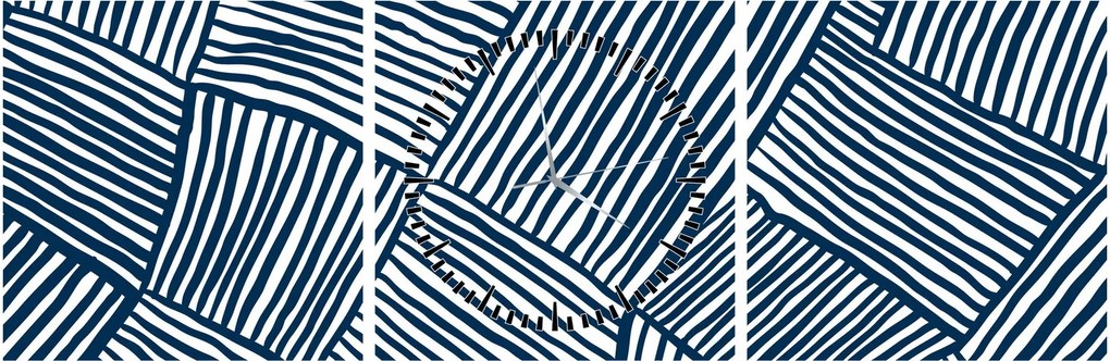 Kép - 3D vonal (órával) (90x30 cm)