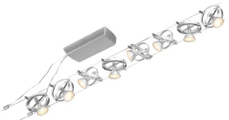 Paulmann 94490 - 8x GU5,3/7,5W CARDAN spotlámpa, matt króm, 230V