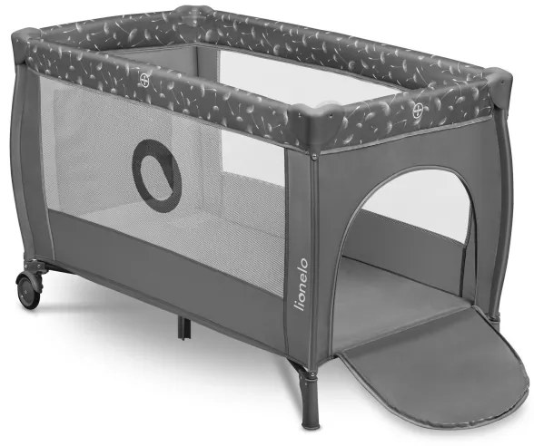 Lionelo - Utazóágy STEFI PLUS Szürke-fehér