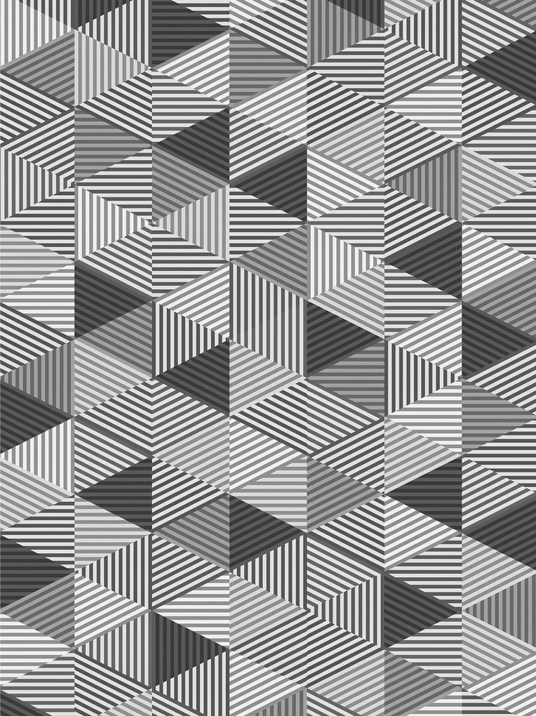 Fotótapéta Geometriai háromszögek csíkok Szürke fehér vinil 184x254 +ragasztó