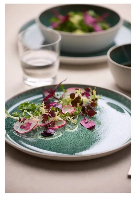 Fehér-zöld kőedény tálka 850 ml Gastro White/Green – Bitz