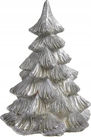 Ezüst kerámia karácsonyfa 9 cm – elegáns karácsonyi dekoráció