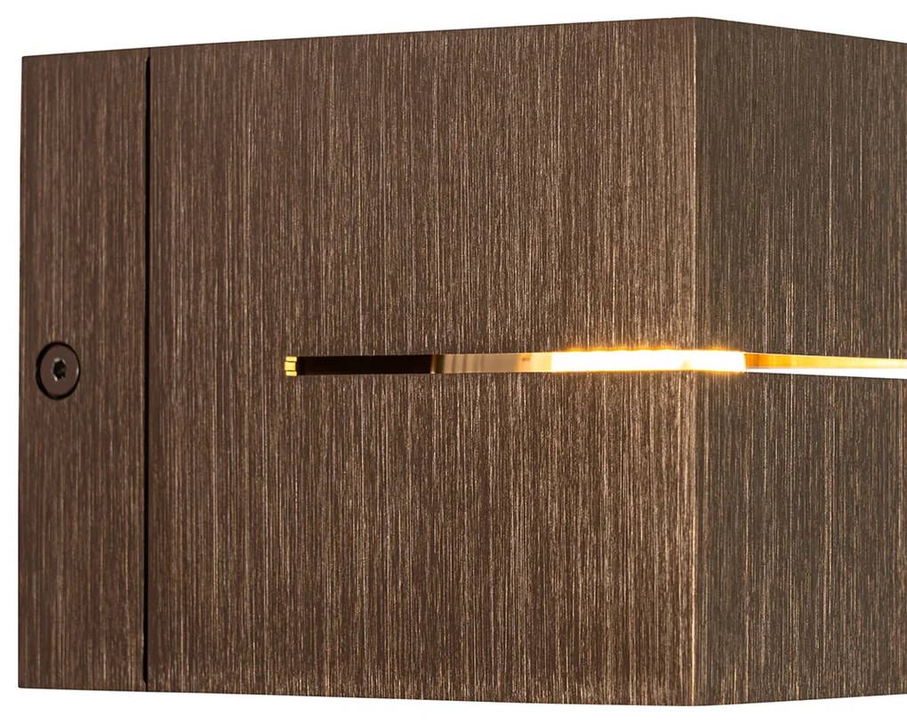 Modern fali lámpa sötét bronz - Transfer Groove