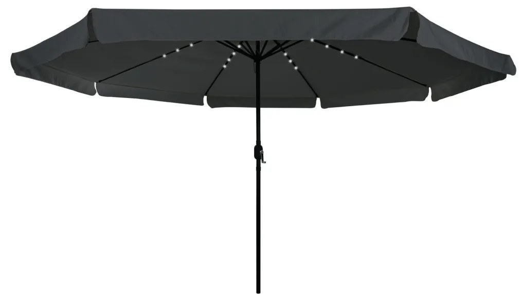 Kültéri Napernyő LED Fényekkel ø395x245 cm Antracit