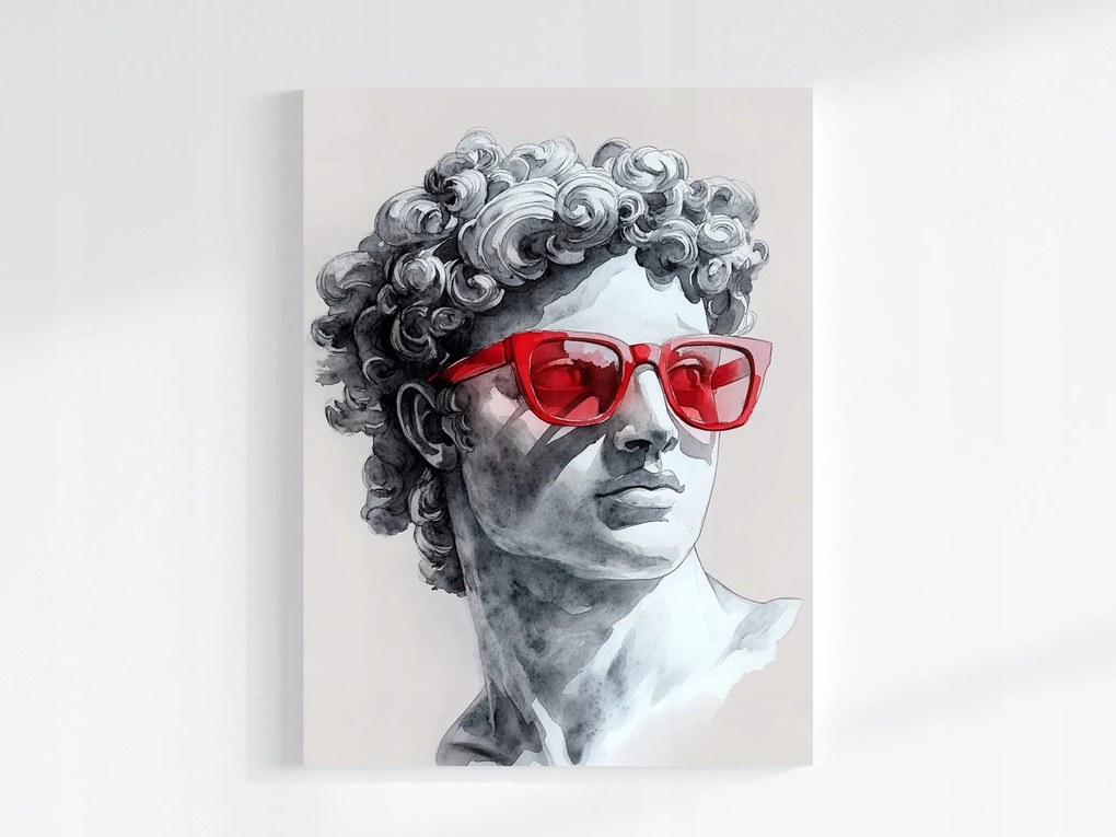 Vászonkép Canvas Szobor Mellszobor Márvány Modell Piros 60x80