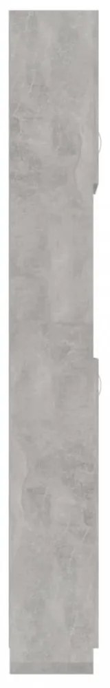 betonszürke szerelt fa fürdőszobaszekrény 32 x 25,5 x 190 cm