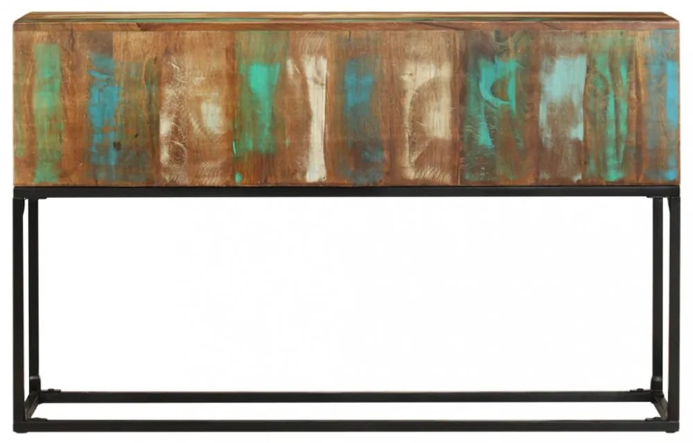 tömör újrahasznosított fa tálalóasztal 120 x 30 x 75 cm