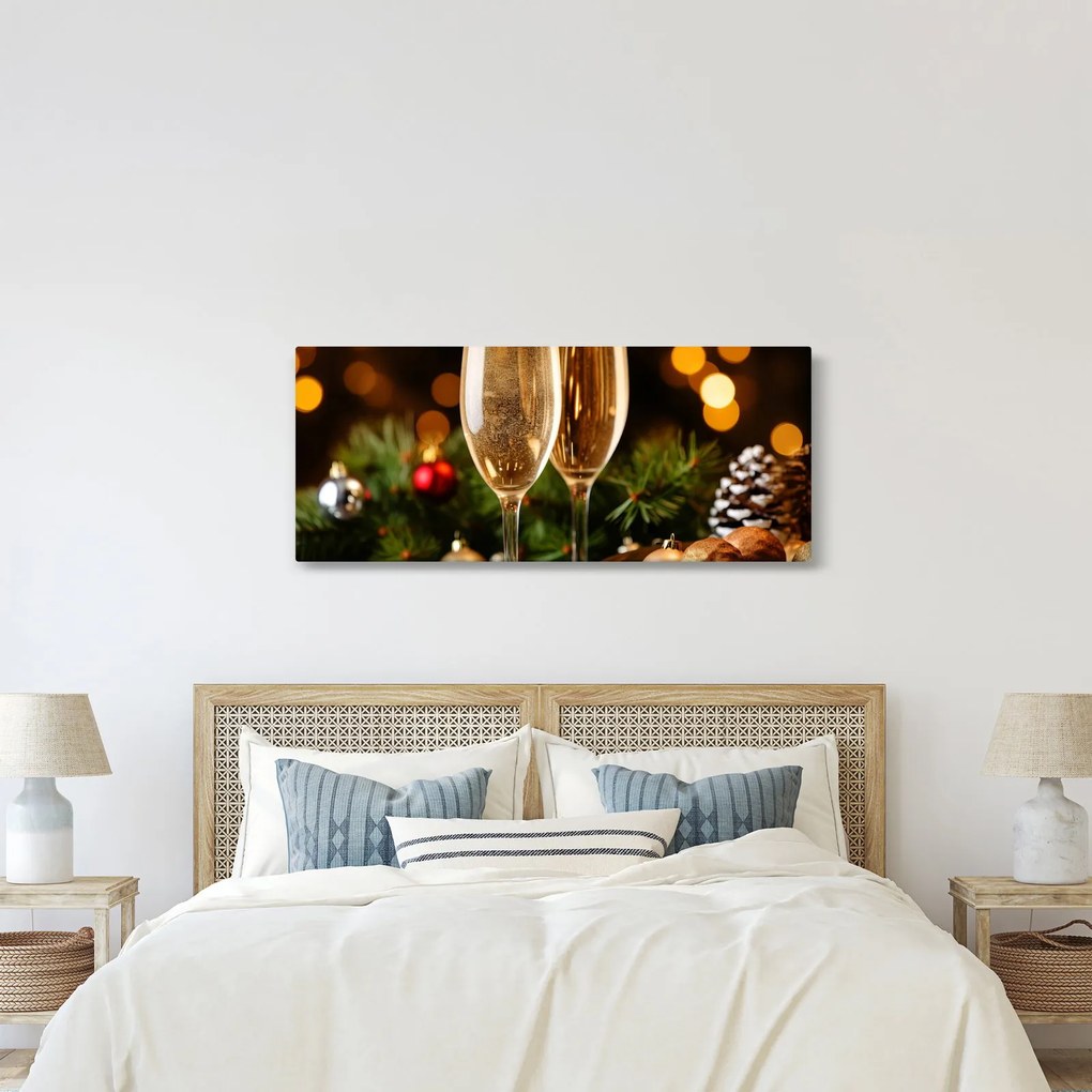 Kép - Egy pohár pezsgő (120x50 cm)