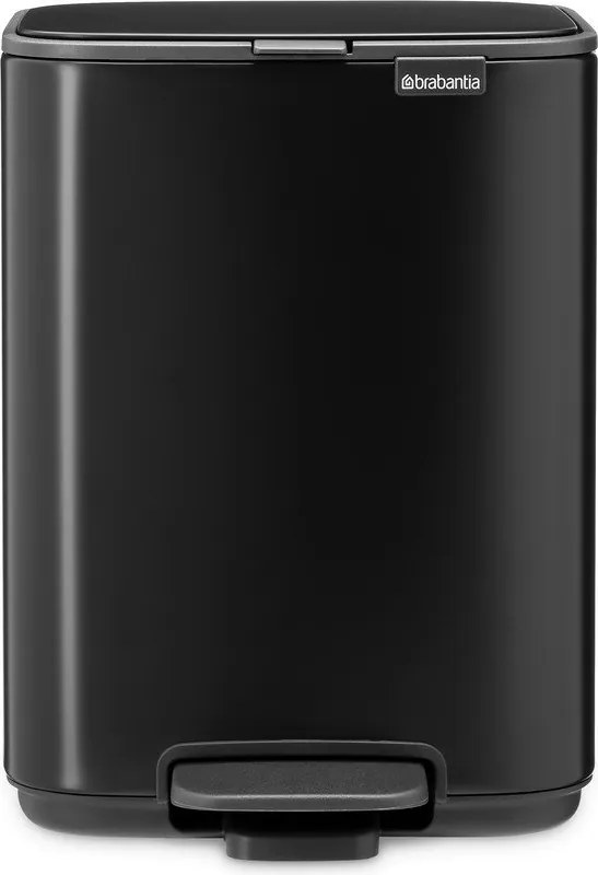 Matt fekete acél pedálos szemetes 4 l Bo – Brabantia