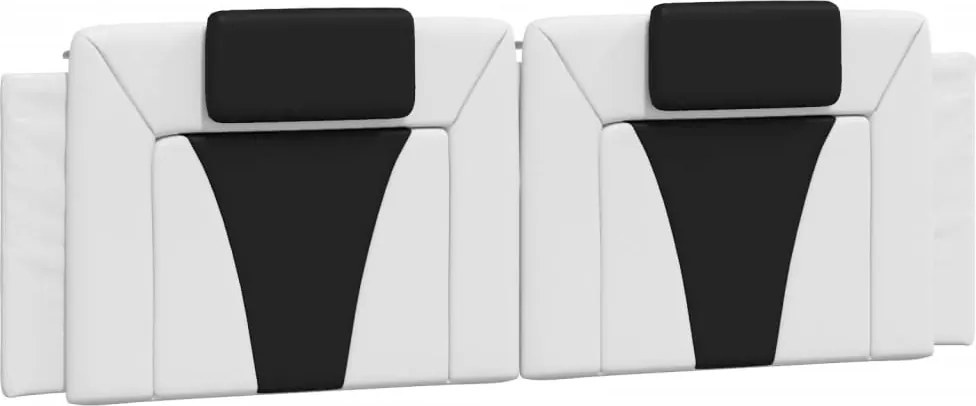 vidaXL fehér és fekete műbőr fejtámla párna Viana 160 cm