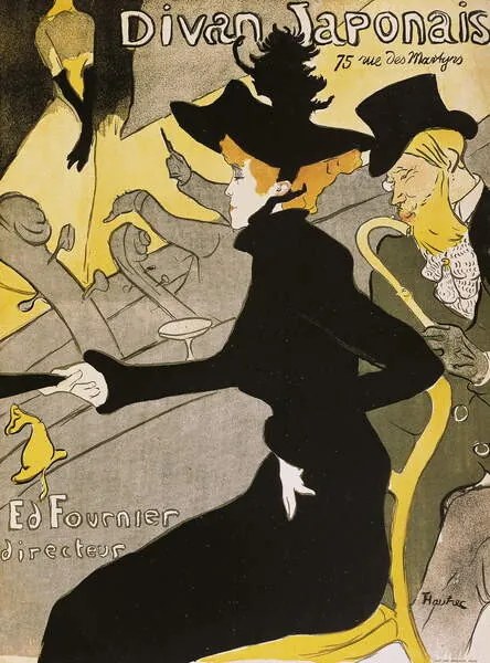 Reprodukció Poster for Divan Japonais, Toulouse-Lautrec, Henri de