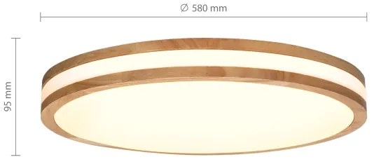 Brilagi - LED dimmelhető lámpatest MOLINA LED/60W/230V 3000-6500K tölgy átm. 58 cm +DO