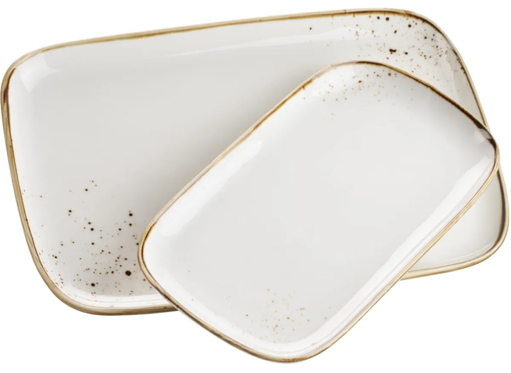 Mäser 2 részes tálkészlet Pintar White barnapöttyös