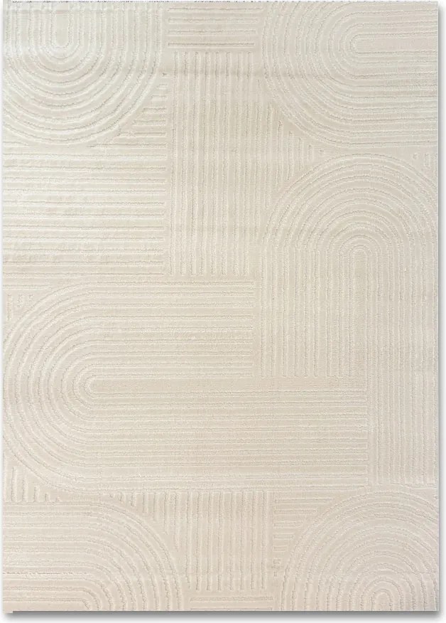 Krémszínű Szőnyeg 80X150 CM Nappaliba Modern Elegáns Costa Dohányzóasztal Alá