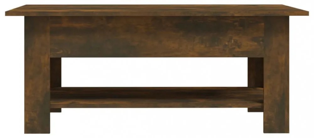 füstös tölgy színű szerelt fa dohányzóasztal 102 x 55 x 42 cm