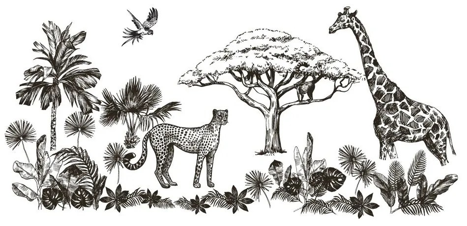 Savanna dekorációs falmatrica - Ambiance