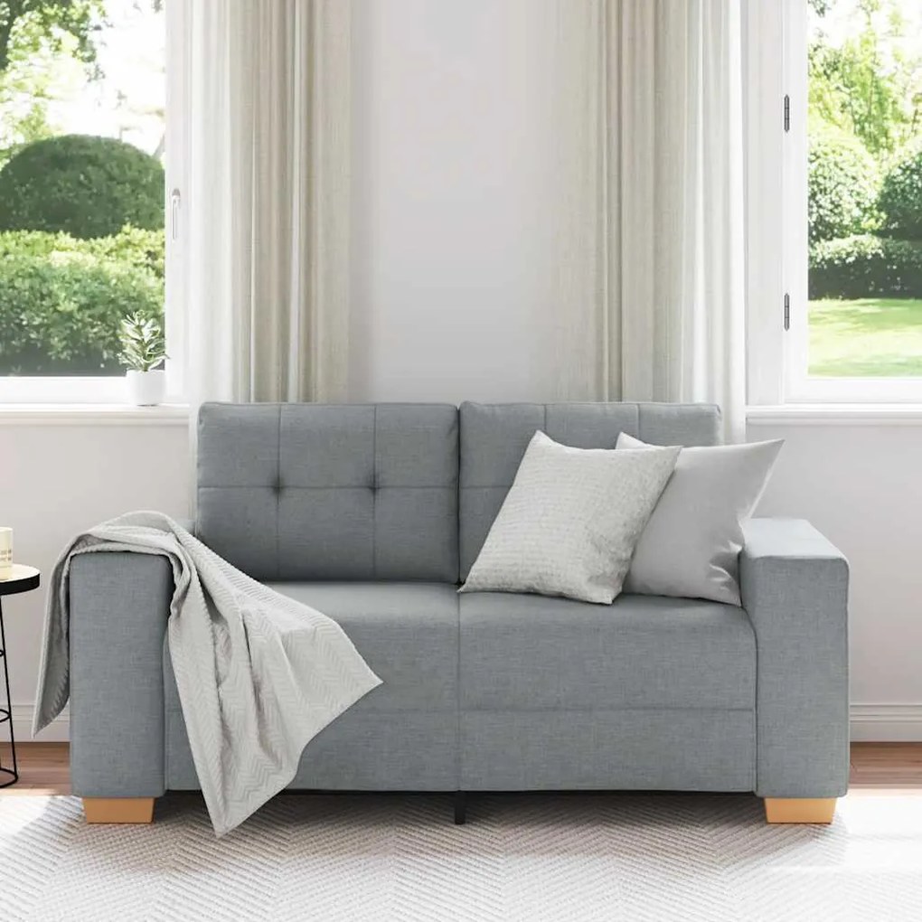 világosszürke szövet loveseat kanapé 120 cm