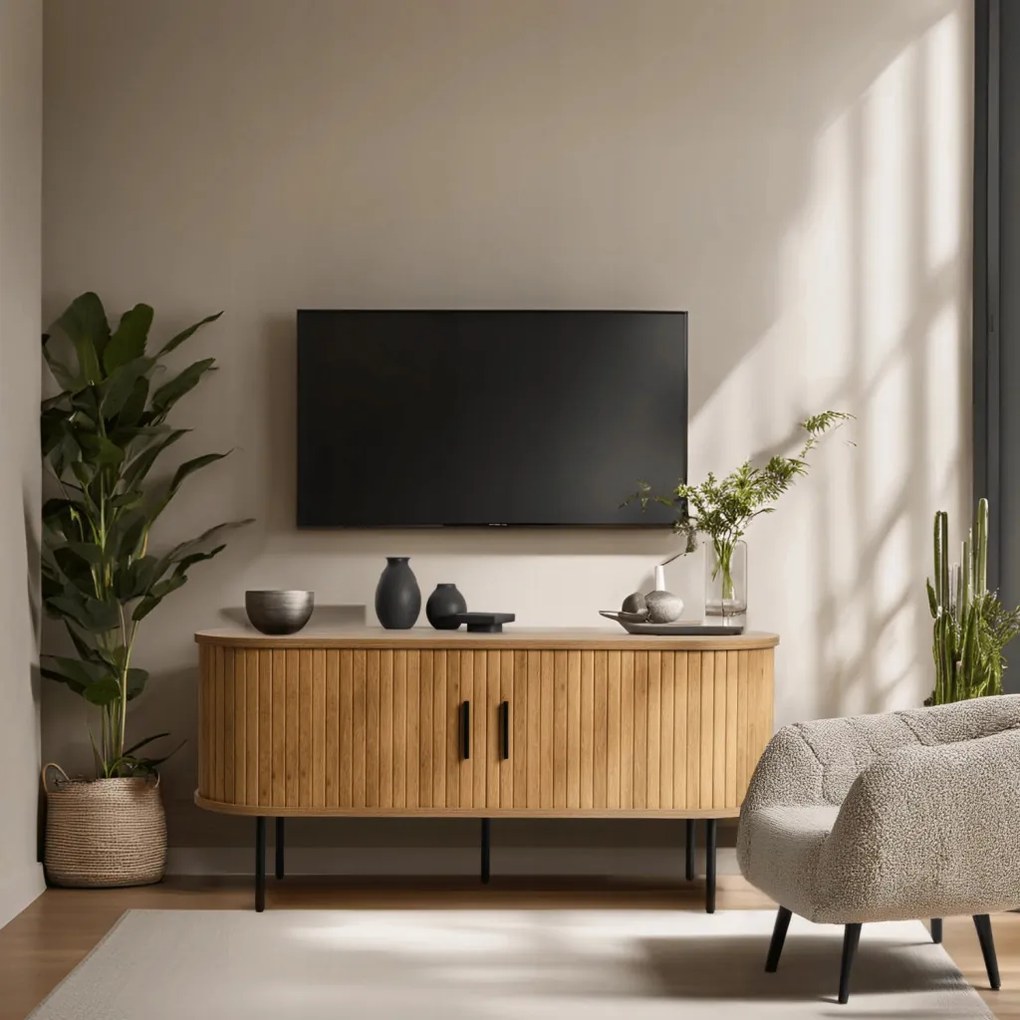 TV-szekrény 120 cm, tölgy TRISH