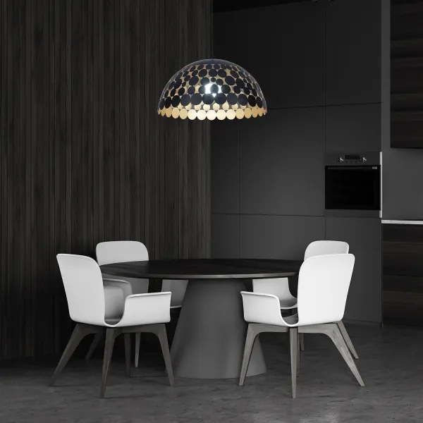 Csillár zsinóron LISA BLACK 1xE27/60W/230V